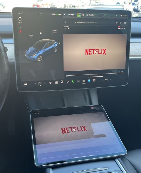 mirror Netflix video to Tesla using TesDisplay